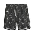 Black And White Alien Print Men's Athletic Shorts