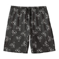 Black And White Alien Print Men's Swim Trunks