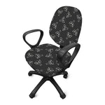 Black And White Alien Print Office Chair Cover