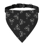 Black And White Alien Print Over The Collar Dog Bandana