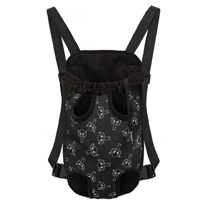 Black And White Alien Print Pet Carrier Backpack