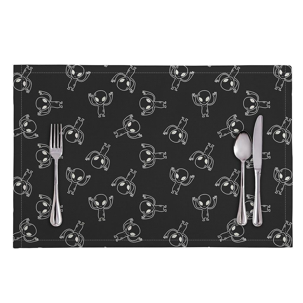 Black And White Alien Print Placemat