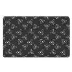 Black And White Alien Print Polyester Doormat