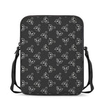 Black And White Alien Print Rectangular Crossbody Bag