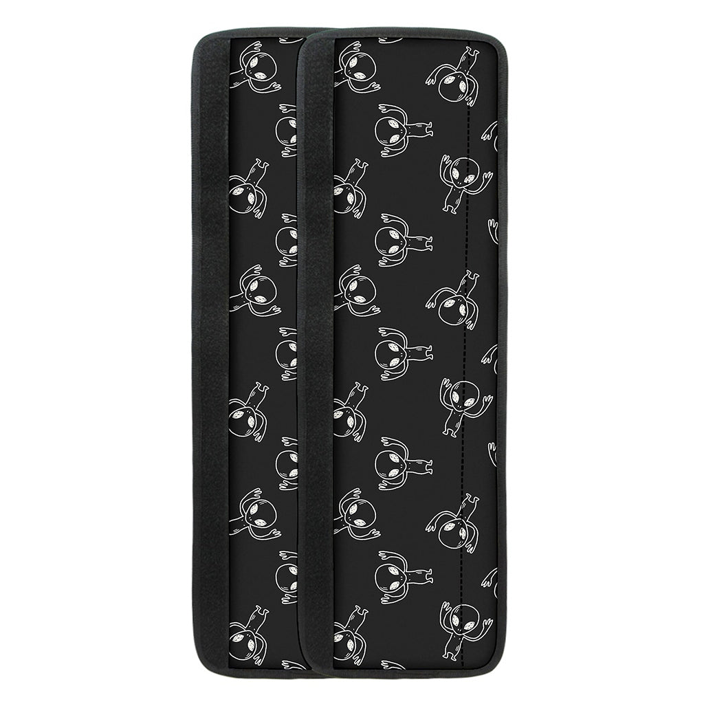 Black And White Alien Print Refrigerator Handle Covers