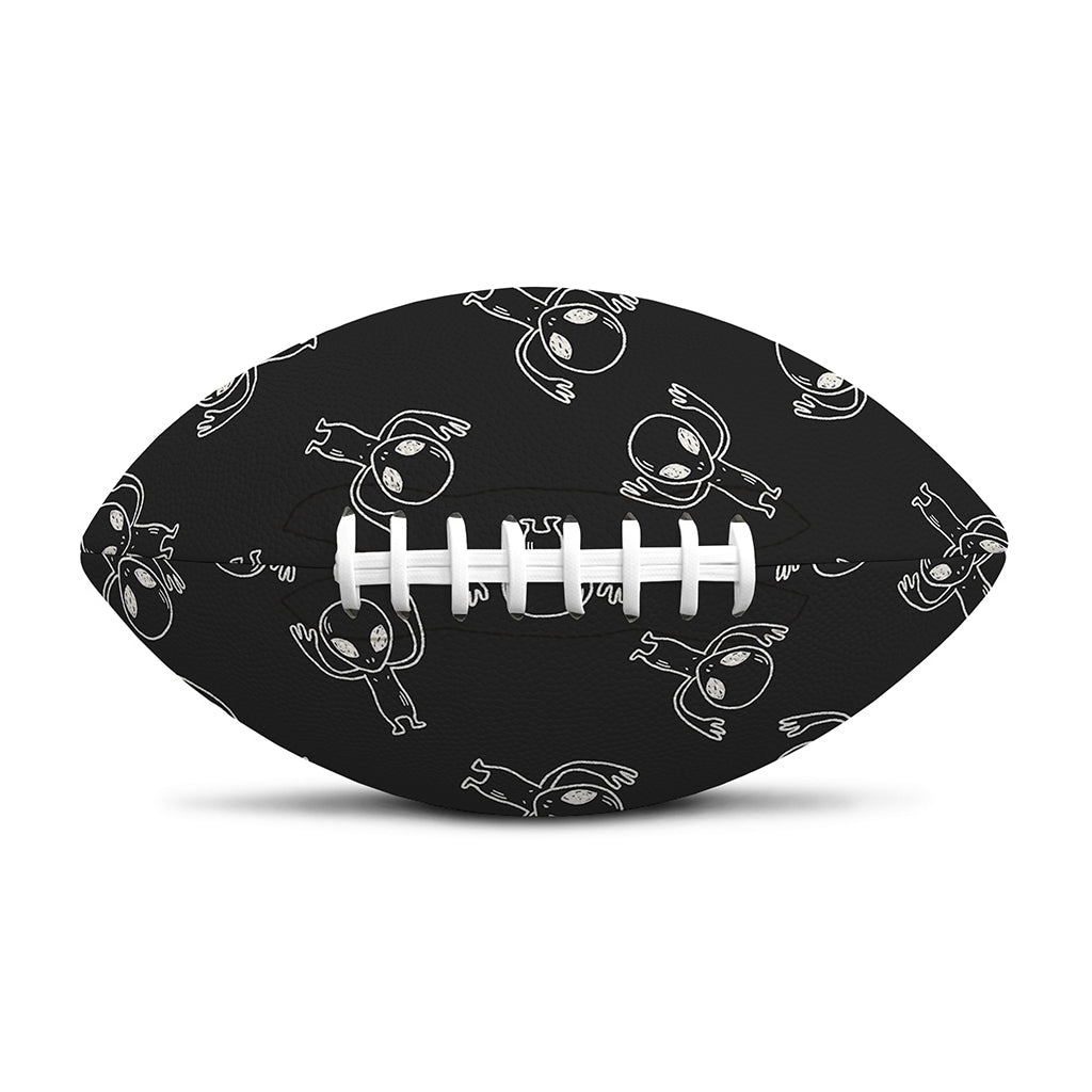 Black And White Alien Print Rugby Ball