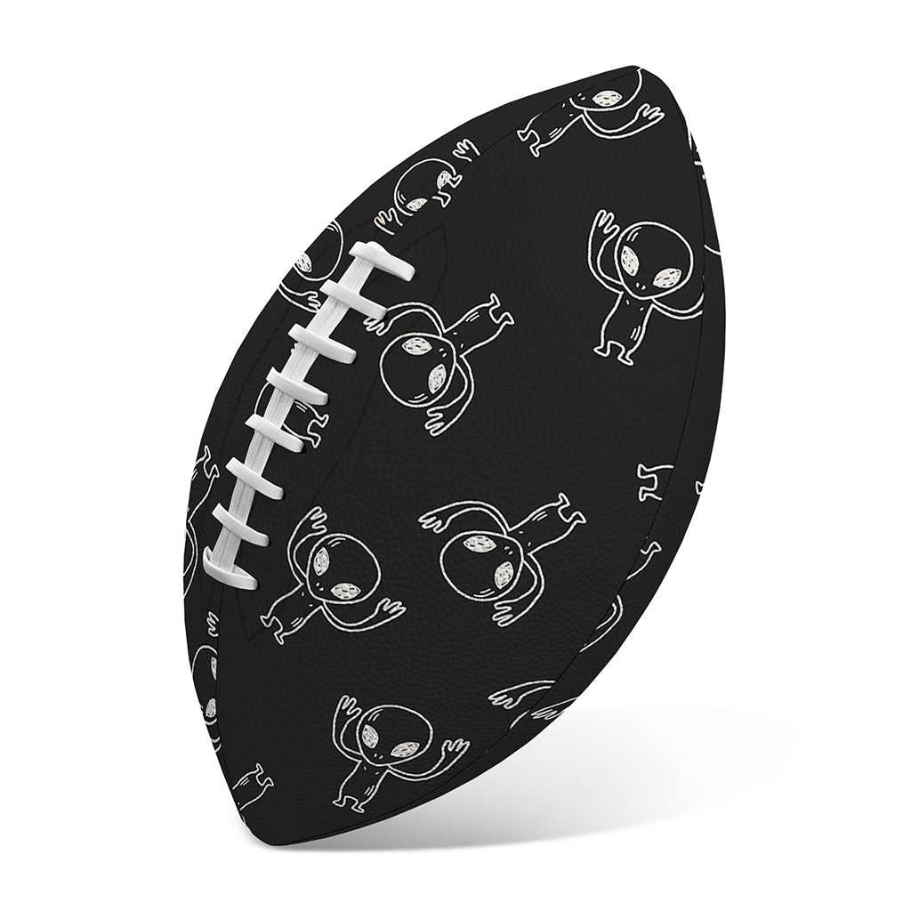 Black And White Alien Print Rugby Ball