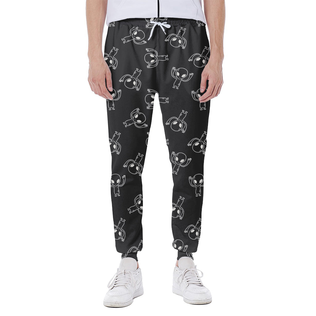 Black And White Alien Print Scuba Joggers