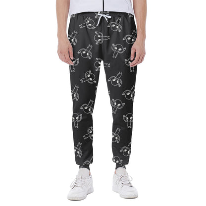 Black And White Alien Print Scuba Joggers