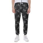 Black And White Alien Print Scuba Joggers