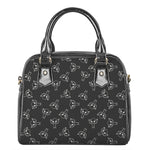 Black And White Alien Print Shoulder Handbag