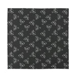 Black And White Alien Print Silk Bandana