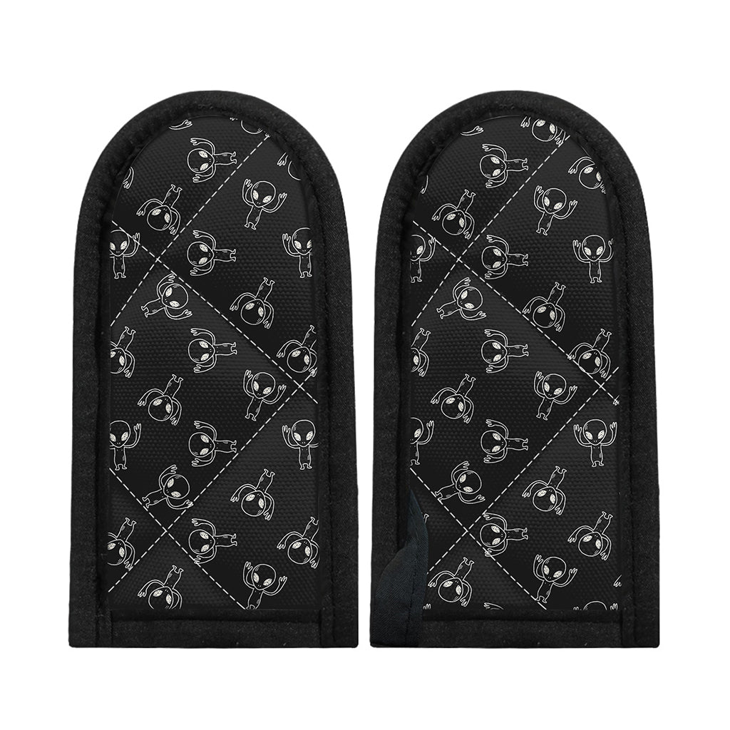 Black And White Alien Print Skillet Handle Cover