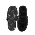 Black And White Alien Print Slippers