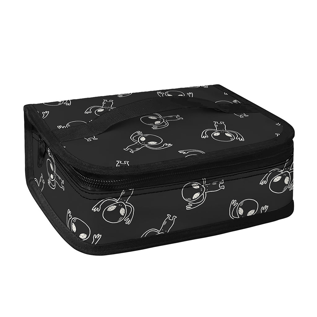 Black And White Alien Print Small Lunch Bag