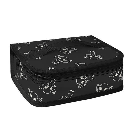 Black And White Alien Print Small Lunch Bag