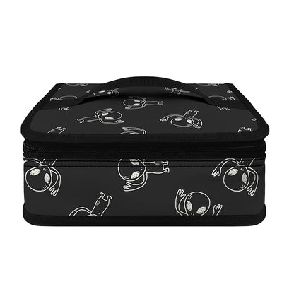 Black And White Alien Print Small Lunch Bag
