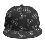 Black And White Alien Print Snapback Cap