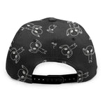 Black And White Alien Print Snapback Cap