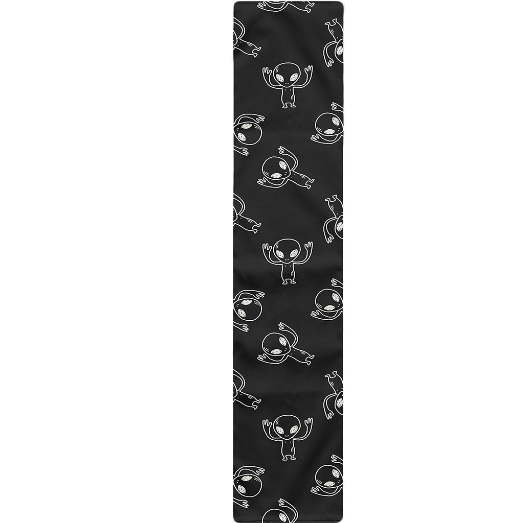 Black And White Alien Print Table Runner