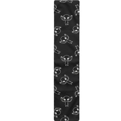 Black And White Alien Print Table Runner