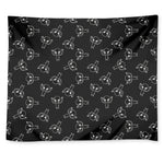 Black And White Alien Print Tapestry