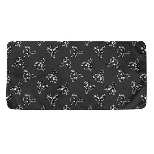 Black And White Alien Print Towel
