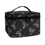Black And White Alien Print Travel Makeup Bag