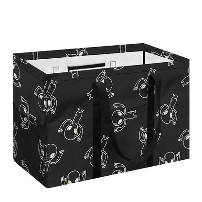 Black And White Alien Print Utility Tote Bag