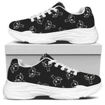 Black And White Alien Print White Chunky Shoes