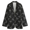 Black And White Alien Print Women's Blazer