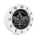Black And White All Seeing Eye Print Alarm Clock
