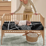 Black And White All Seeing Eye Print Baby Crib Sheet