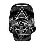 Black And White All Seeing Eye Print Baby Seat Cover