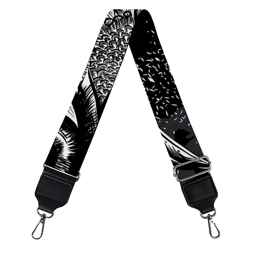Black And White All Seeing Eye Print Bag Strap