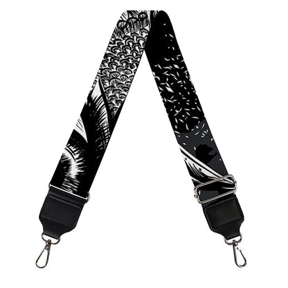 Black And White All Seeing Eye Print Bag Strap