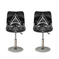 Black And White All Seeing Eye Print Bar Stool Covers