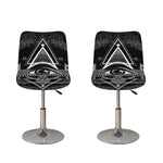 Black And White All Seeing Eye Print Bar Stool Covers