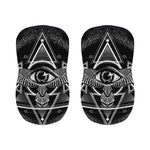 Black And White All Seeing Eye Print Bar Stool Covers