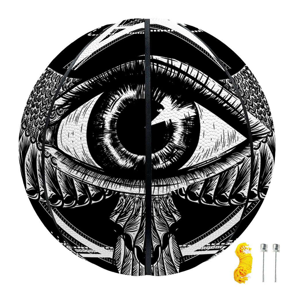 Black And White All Seeing Eye Print Basketball