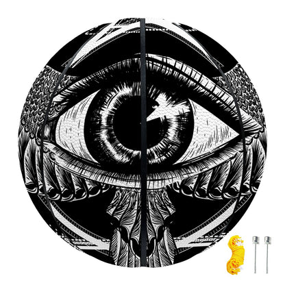 Black And White All Seeing Eye Print Basketball