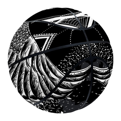 Black And White All Seeing Eye Print Basketball