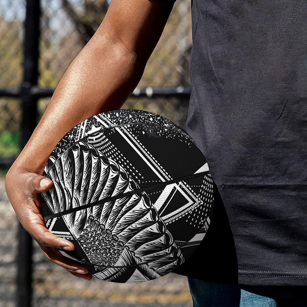 Black And White All Seeing Eye Print Basketball