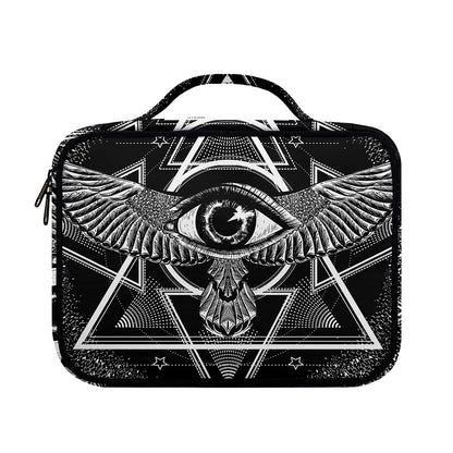 Black And White All Seeing Eye Print Briefcase Bible Bag