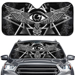 Black And White All Seeing Eye Print Car Windshield Sun Shade