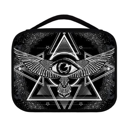 Black And White All Seeing Eye Print Classic Bible Case