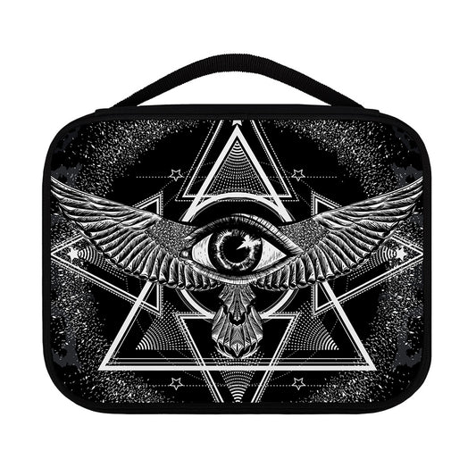 Black And White All Seeing Eye Print Classic Bible Case