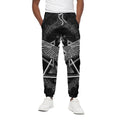 Black And White All Seeing Eye Print Cotton Sweatpants