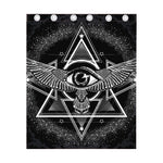 Black And White All Seeing Eye Print Curtain