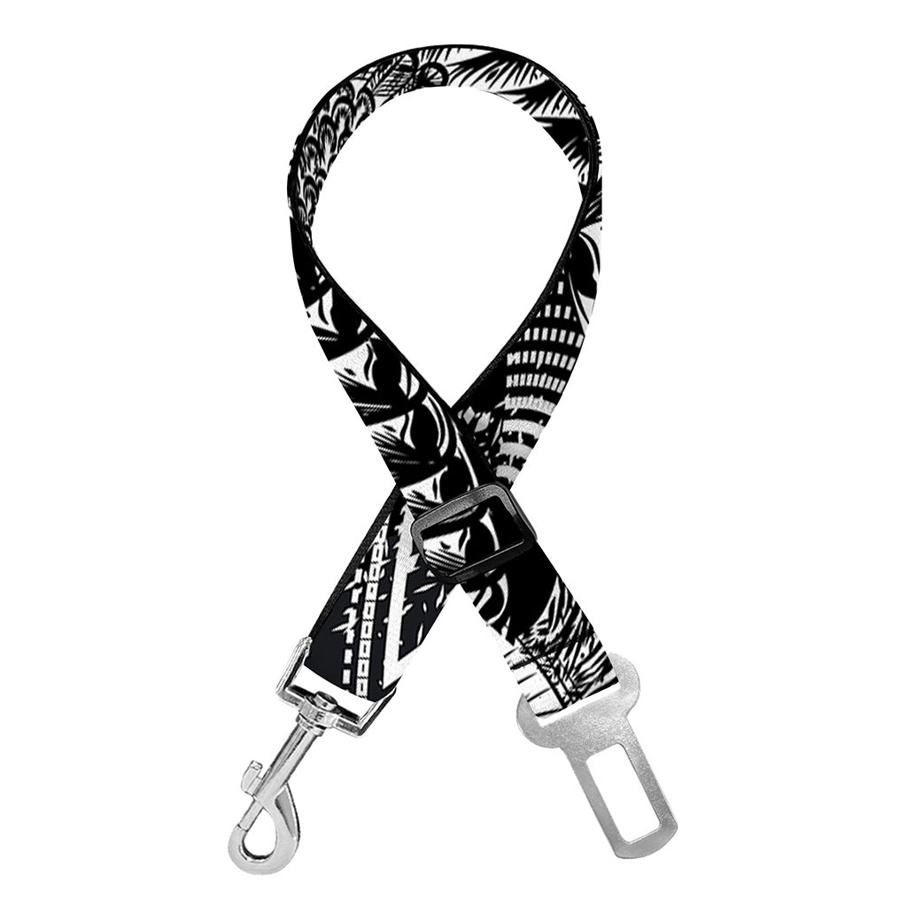 Black And White All Seeing Eye Print Dog Seat Belt